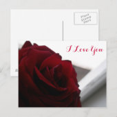I Liebe Sie (Rote Rose) Postkarte (Vorne/Hinten)
