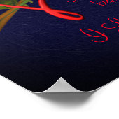 I Liebe Sie Rote Rosen Elegantes Herz Personalisie Poster (Ecke)