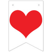 I LIEBE SIE roter Herzenvalentine-Hochzeits-Dekor Wimpelkette (Erste Fahne)