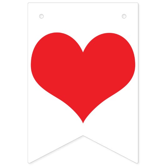 I LIEBE SIE roter Herzenvalentine-Hochzeits-Dekor Wimpelkette (Erste Fahne)