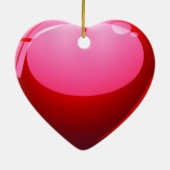I Liebe Sie rotes Herz Keramikornament (Hinten)