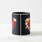 I Liebe Sie, rotes Herz/weiße Rosen Tasse (Zentrum)