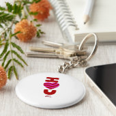 I Liebe Sie runden Button Schlüsselanhänger (Seite)