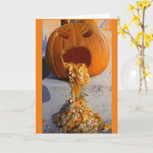 ***I LIEBE SIE*** SAGT PUKING PUMPKIN KARTE (Gelbe Blume)