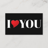 I Liebe Sie Schwarzes Herz Moderne Typografie nied Begleitkarte (Vorderseite)
