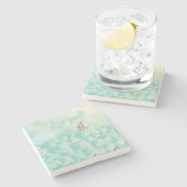 I Liebe Sie Segelboot Steinuntersetzer (Seitenansicht)