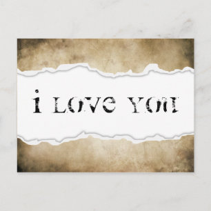 i Liebe Sie Seite rippen Postkarte