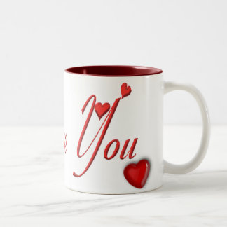 I Liebe Sie Tasse mit Herzen