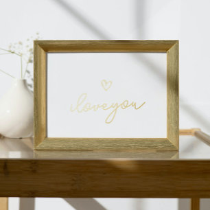 i Liebe Sie TEXT GOLD HERZ WALL Foliendrucke