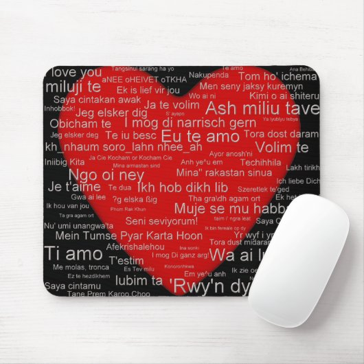 I Liebe Sie um von der Welt - mousepad (Mit Mouse)