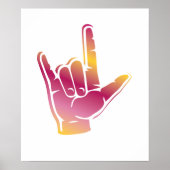 I Liebe Sie Unterschreiben taube Kultur Pride Taub Poster (Vorne)