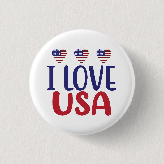I Liebe Sie USA-65789 T - Shirt Button (Vorderseite)
