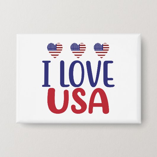 I Liebe Sie USA-65789 T - Shirt Button (Vorderseite)