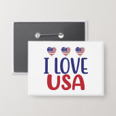 I Liebe Sie USA-65789 T - Shirt Button (Vorderseite/Rückseite)