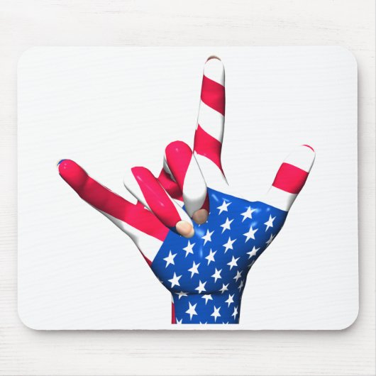 I Liebe Sie USA-Flagge Mousepad (Vorne)