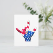 I Liebe Sie USA Flaggen Postkarte (Stehend Vorderseite)