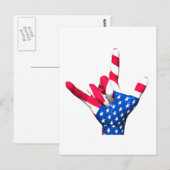 I Liebe Sie USA Flaggen Postkarte (Vorne/Hinten)