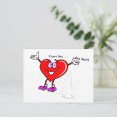 I Liebe Sie - Valentine Postkarte (Stehend Vorderseite)