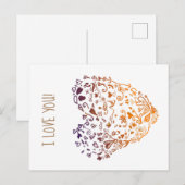 I Liebe Sie Valentine Postkarte (Vorne/Hinten)