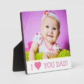 I Liebe Sie Vater benutzerdefiniert Fotoplatte (Vorderseite)