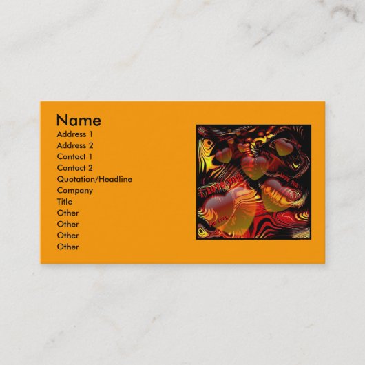 I Liebe Sie Visitenkarte (Vorderseite)