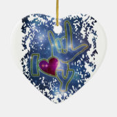 I LIEBE SIE/Zeichensprache Keramikornament (Hinten)