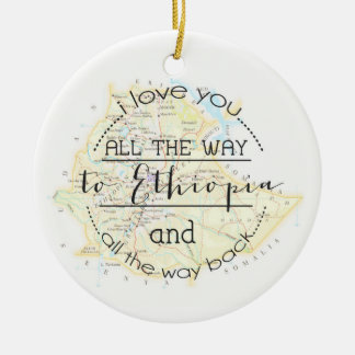 I Liebe Sie zu Äthiopien und zur hinteren Keramikornament
