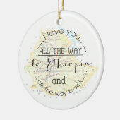 I Liebe Sie zu Äthiopien und zur hinteren Keramikornament (Links)