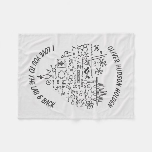 I Liebe Sie zum Labrador und hinteren Fleecedecke (Vorderseite (Horizontal))