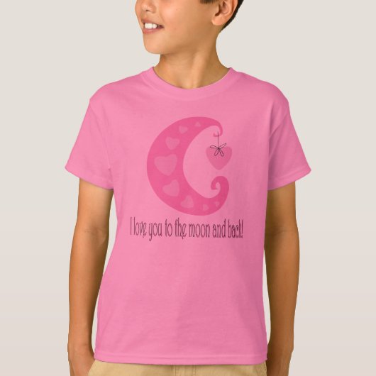 I Liebe Sie zum Mond T-Shirt (Vorderseite)