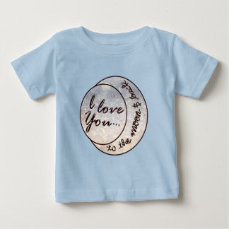 I Liebe Sie zum Mond u. zur Rückseite Baby T-shirt