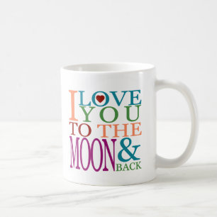 I Liebe Sie zum Mond u. zur Rückseite Kaffeetasse