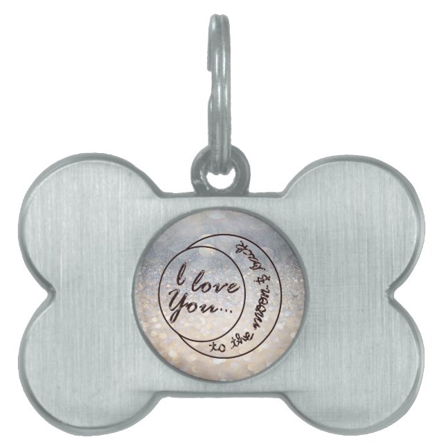 I Liebe Sie zum Mond u. zur Rückseite Tiermarke (Vorderseite)