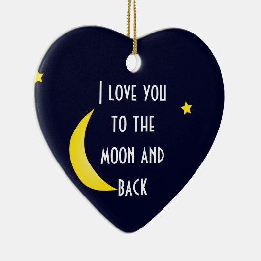 I LIEBE SIE zum MOND UND HINTEREN zur Keramik Ornament (Rechts)