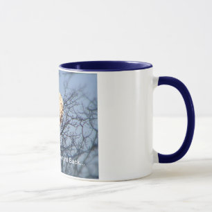 I Liebe Sie zum Mond und hinteren zur Tasse