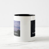 I Liebe Sie zum Mond und hinteren zur Zweifarbige Tasse (Mittel)