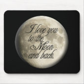 I Liebe Sie zum Mond-und Rückseiten-realistischen Mousepad (Vorne)