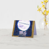 I Liebe Sie zum Mond und zu den hinteren Robotern Karte (Gelbe Blume)