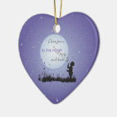 I Liebe Sie zum Mond und zu den Keramik Ornament (Links)