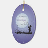 I Liebe Sie zum Mond und zu den Keramikornament (Links)