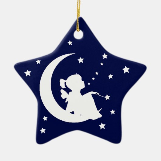 I Liebe Sie zum Mond und zur hinteren Verzierung Keramikornament (Vorne)