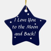 I Liebe Sie zum Mond und zur hinteren Verzierung Keramikornament (Hinten)