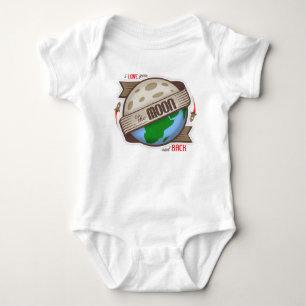 I Liebe Sie zum Mond und zur Rückseite - Baby Strampler