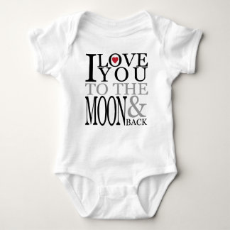 I Liebe Sie zum Mond und zur Rückseite Baby Strampler