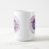 I Liebe Sie zum Mond und zur Rückseite Kaffeetasse (Mittel)