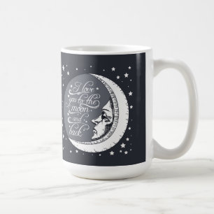 I Liebe Sie zum Mond und zur Rückseite Kaffeetasse