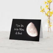 I Liebe Sie zum Mond und zur Rückseite Karte (Gelbe Blume)