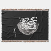 I Liebe Sie zum Mond und zur Rückseite mit Decke (Vorderseite)