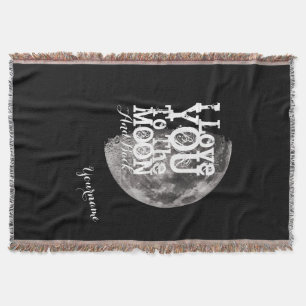 I Liebe Sie zum Mond und zur Rückseite mit Decke