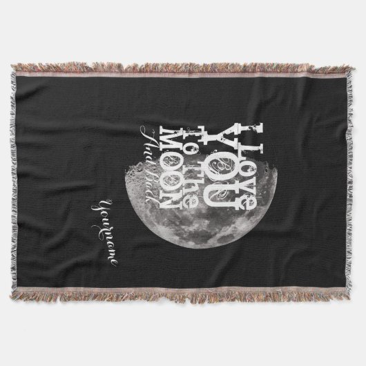 I Liebe Sie zum Mond und zur Rückseite mit Decke (Vorderseite)